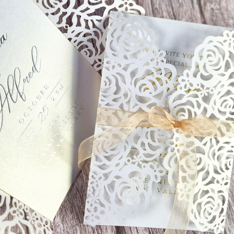 Card stock Invitations - 19 x 13 cm or 14 x 10 cm