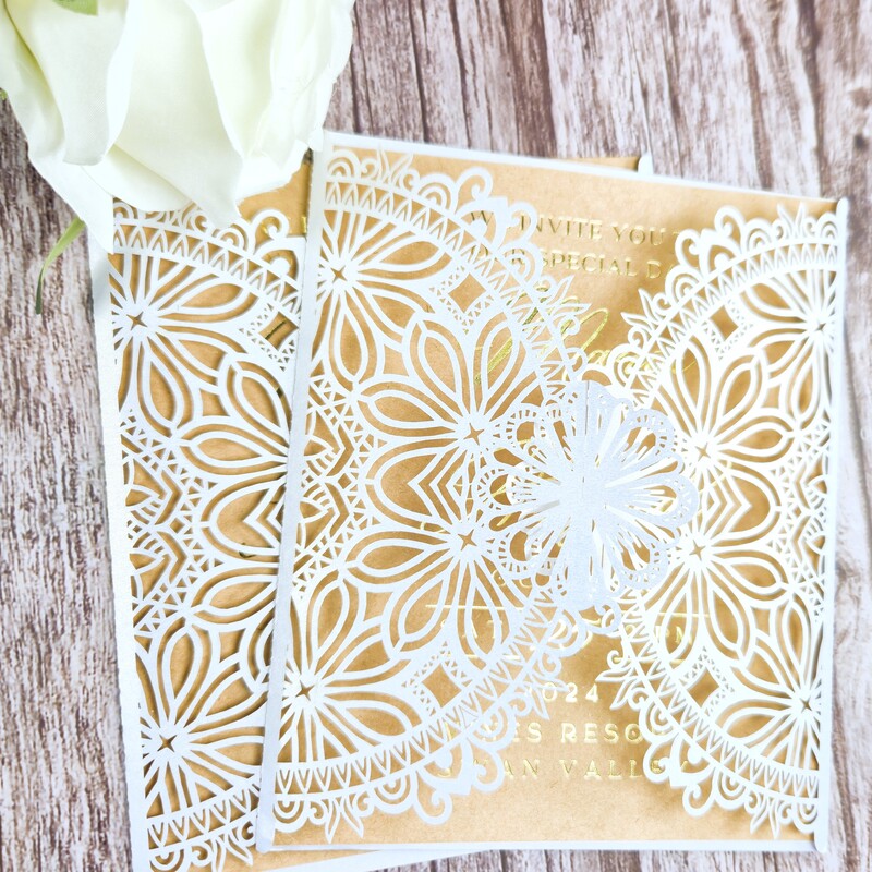 Card stock Invitations - 19 x 13 cm or 14 x 10 cm